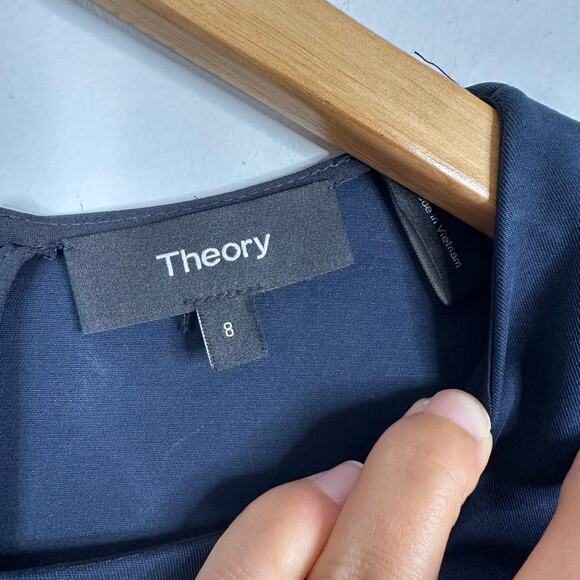 Theory Structured Cap-Sleeve Dress - Picture 4 of 8